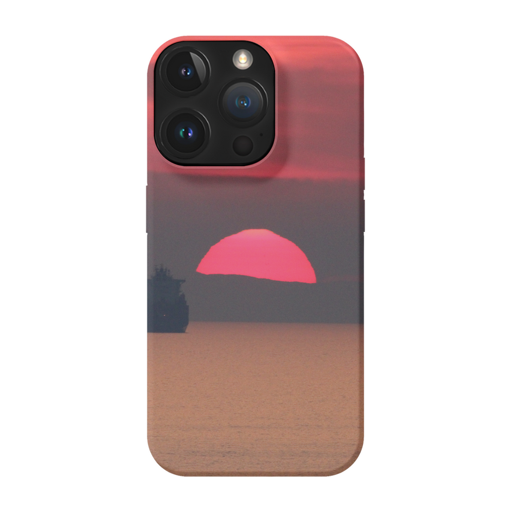 Premium cell phone case featuring a sunset over Corsica's Mediterranean coast by Sam Gilliss Visual Arts.