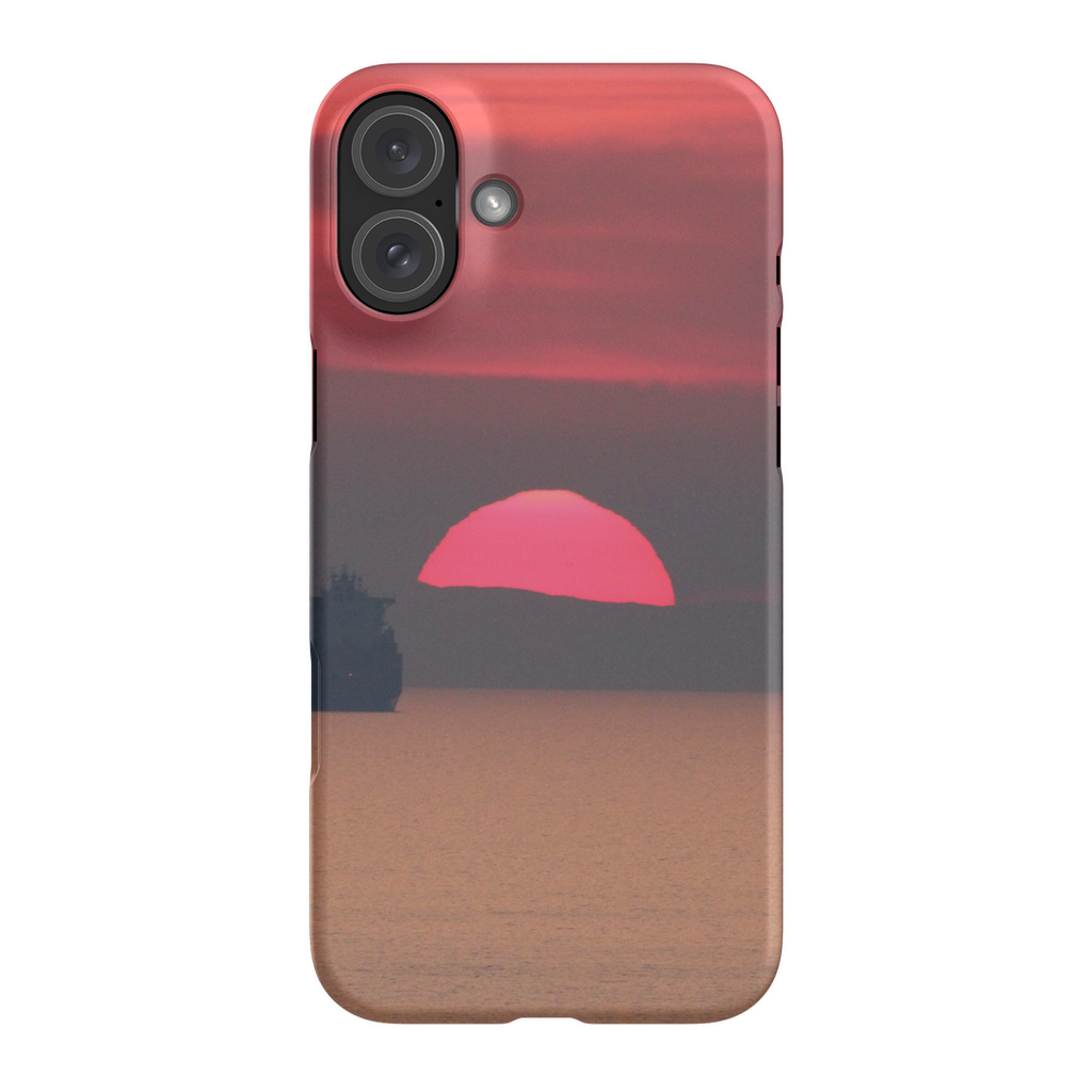Premium cell phone case featuring a scenic sunset over Corsica's Mediterranean coast by Sam Gilliss Visual Arts.