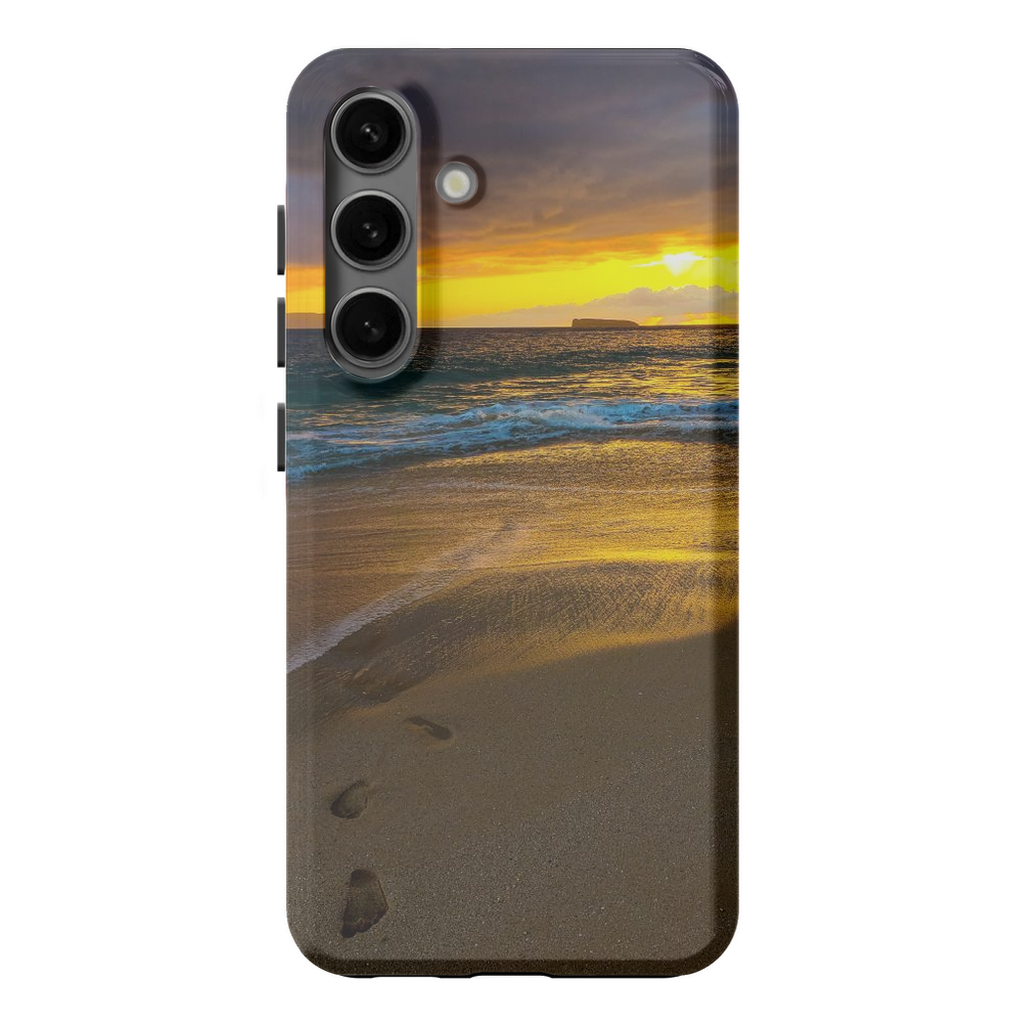 Hawaii cell phone case featuring Sam Gilliss' Stormy Sunset at Makena Beach Maui, vibrant ocean and sunset imagery.