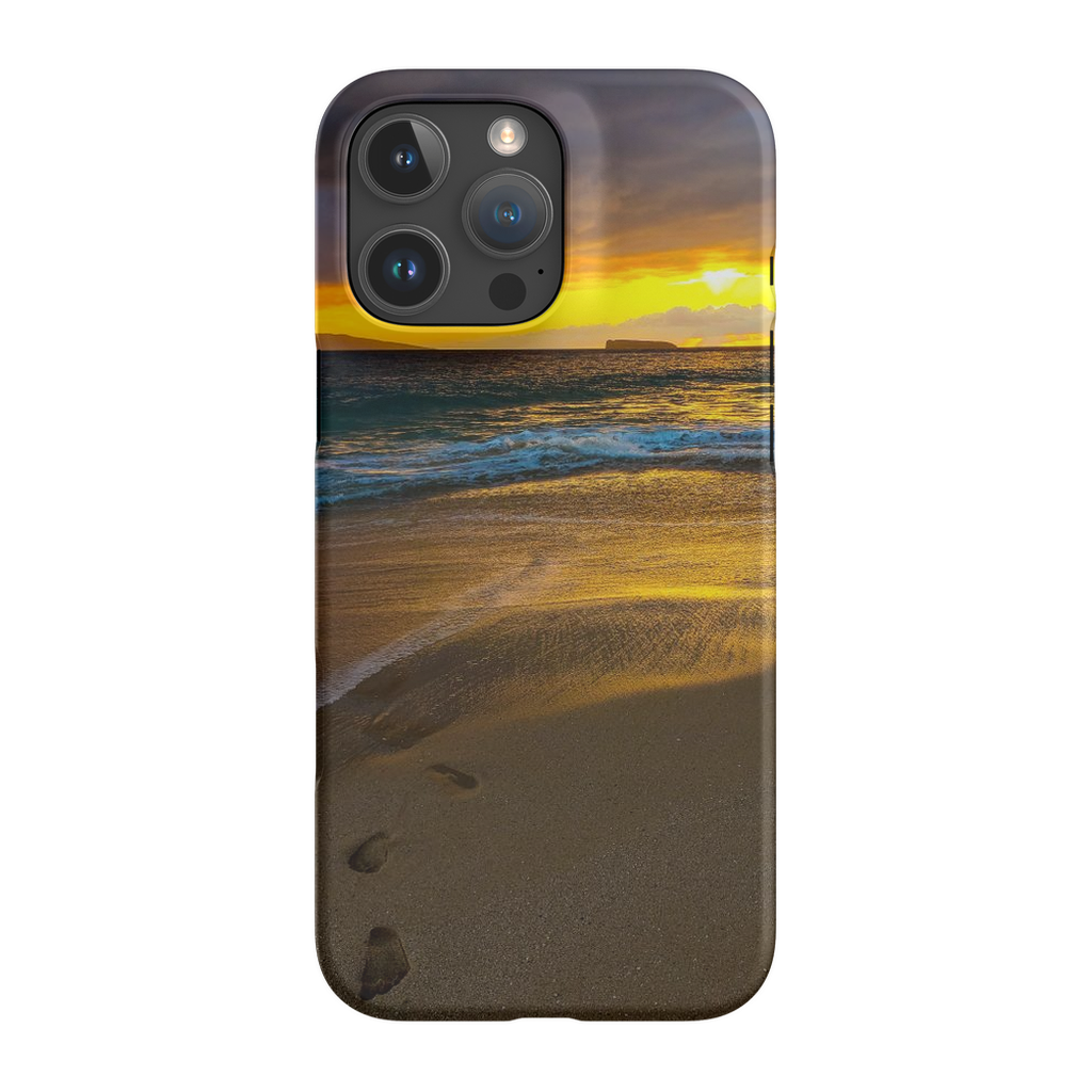 Hawaii-themed cell phone case with a Stormy Sunset at Makena Beach, Maui artwork by Sam Gilliss Visual Arts.