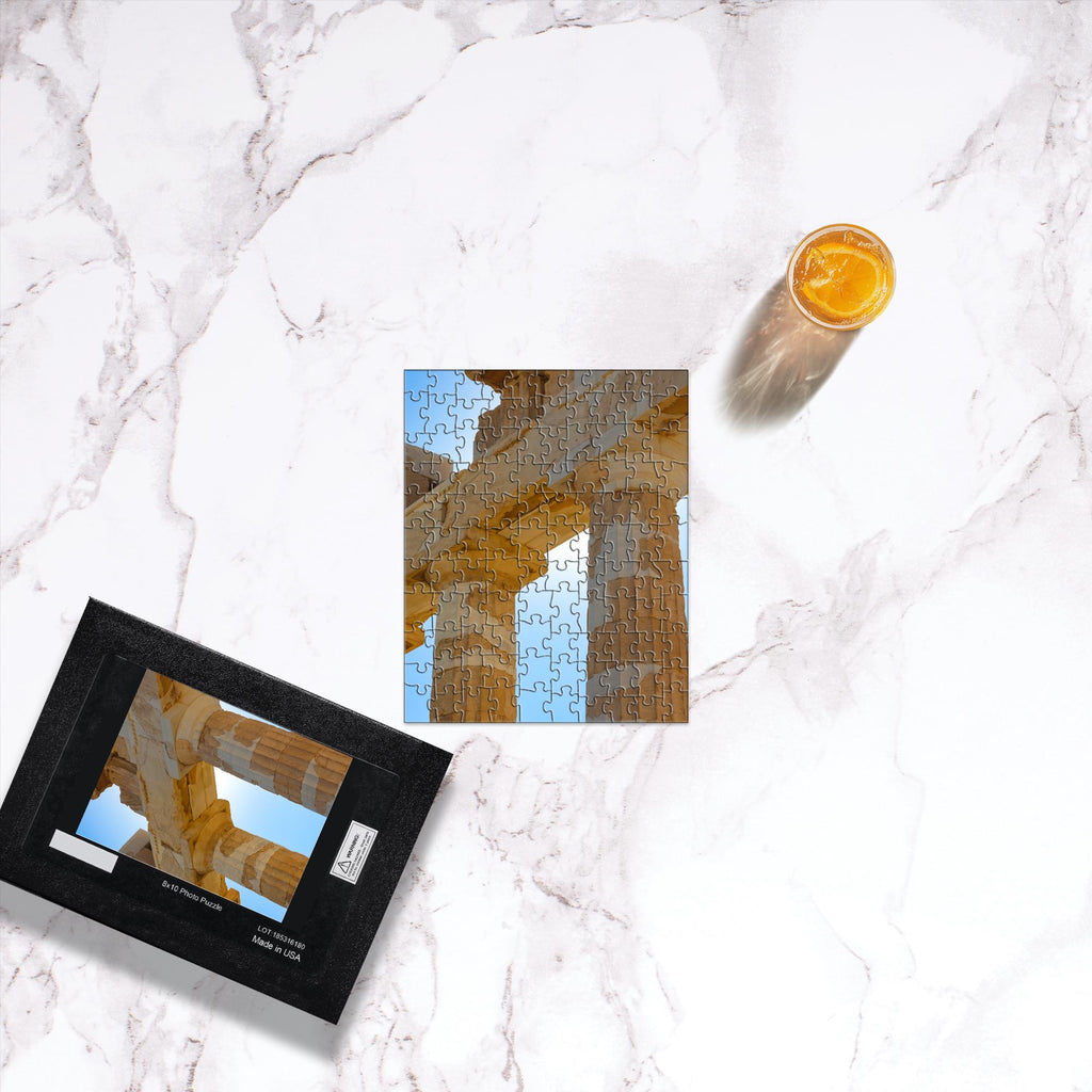 Sam Gilliss Visual Arts Parthenon at the Acropolis puzzle showing a detailed image of the ancient Greek temple in Athens with 1000 puzzle pieces.