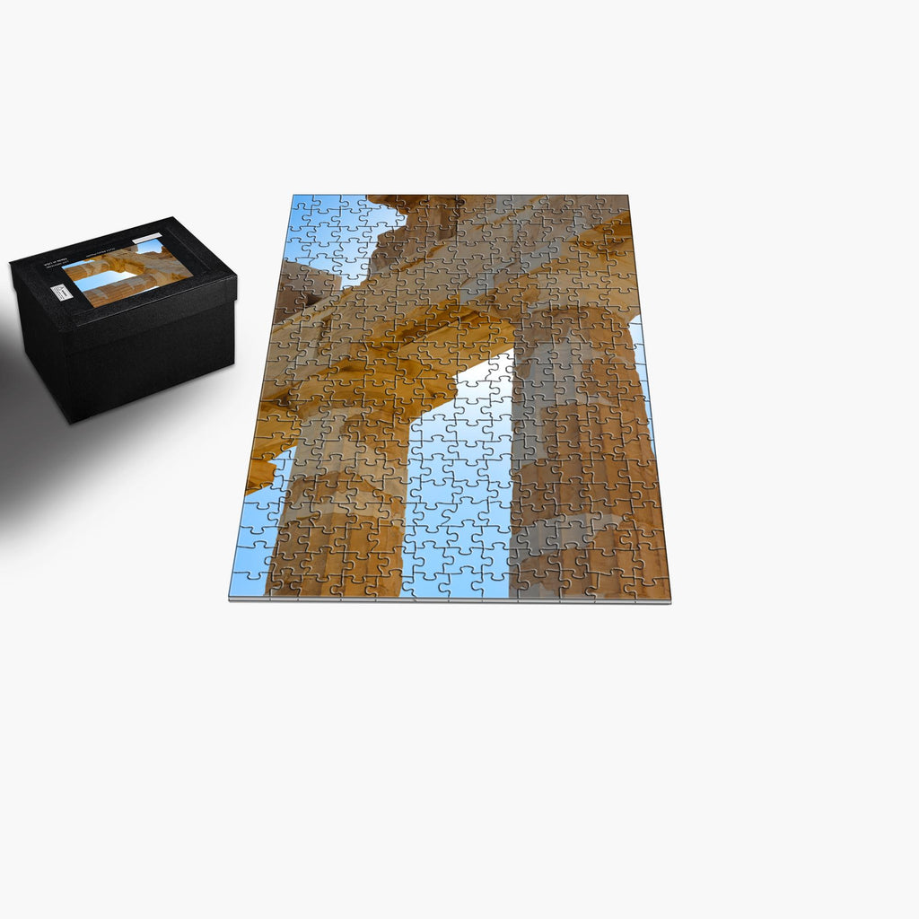 Sam Gilliss Visual Arts puzzle featuring the Parthenon at the Acropolis in Athens Greece, with 1000-piece fine art jigsaw puzzle.